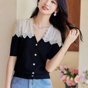 Lace Button Front Cardigan